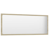 NNEVL Bathroom Furniture Set White and Sonoma Oak Chipboard