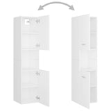 NNEVL Bathroom Furniture Set White Engineered Wood