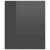 NNEVL Bathroom Furniture Set High Gloss Grey Chipboard