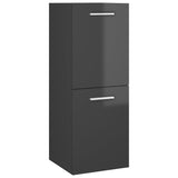 NNEVL Bathroom Furniture Set High Gloss Grey Chipboard