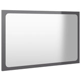 NNEVL Bathroom Furniture Set High Gloss Grey Chipboard