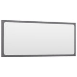 NNEVL Bathroom Furniture Set High Gloss Grey Chipboard