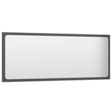NNEVL Bathroom Furniture Set High Gloss Grey Chipboard