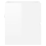 NNEVL Sink Cabinet with Built-in Basin High Gloss White Engineered Wood