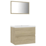 NNEVL Bathroom Furniture Set Sonoma Oak Chipboard