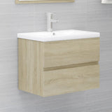 NNEVL Bathroom Furniture Set Sonoma Oak Chipboard