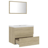 NNEVL Bathroom Furniture Set Sonoma Oak Chipboard