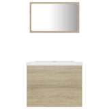NNEVL Bathroom Furniture Set Sonoma Oak Chipboard