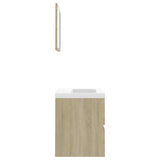 NNEVL Bathroom Furniture Set Sonoma Oak Chipboard