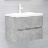 NNEVL Bathroom Furniture Set Concrete Grey Chipboard