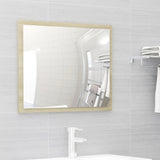 NNEVL Bathroom Furniture Set White and Sonoma Oak Chipboard