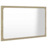 NNEVL Bathroom Furniture Set White and Sonoma Oak Chipboard
