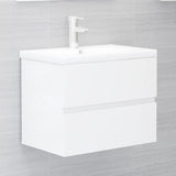 NNEVL Bathroom Furniture Set High Gloss White Chipboard