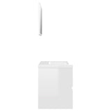 NNEVL Bathroom Furniture Set High Gloss White Chipboard