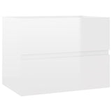 NNEVL Bathroom Furniture Set High Gloss White Chipboard