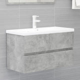 NNEVL Bathroom Furniture Set Concrete Grey Chipboard