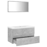 NNEVL Bathroom Furniture Set Concrete Grey Chipboard