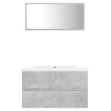 NNEVL Bathroom Furniture Set Concrete Grey Chipboard