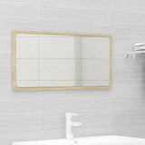 NNEVL Bathroom Furniture Set White and Sonoma Oak Chipboard