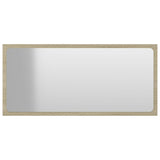 NNEVL Bathroom Furniture Set White and Sonoma Oak Chipboard