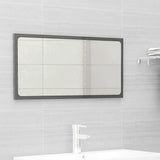 NNEVL Bathroom Furniture Set High Gloss Grey Engineered Wood