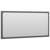 NNEVL Bathroom Furniture Set High Gloss Grey Engineered Wood