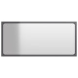 NNEVL Bathroom Furniture Set High Gloss Grey Engineered Wood