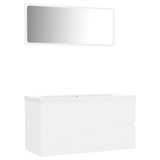 NNEVL Bathroom Furniture Set White Chipboard