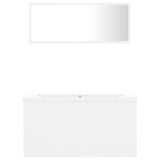 NNEVL Bathroom Furniture Set White Chipboard