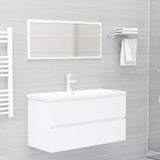 NNEVL Bathroom Furniture Set White Chipboard