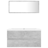 NNEVL Bathroom Furniture Set Concrete Grey Chipboard