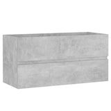 NNEVL Bathroom Furniture Set Concrete Grey Chipboard