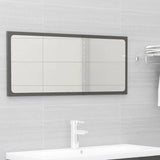 NNEVL Bathroom Furniture Set High Gloss Grey Chipboard