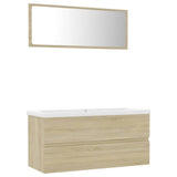 NNEVL Bathroom Furniture Set Sonoma Oak Chipboard