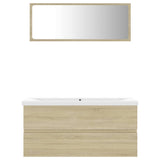 NNEVL Bathroom Furniture Set Sonoma Oak Chipboard