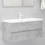 NNEVL Bathroom Furniture Set Concrete Grey Chipboard