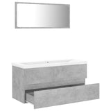 NNEVL Bathroom Furniture Set Concrete Grey Chipboard