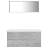 NNEVL Bathroom Furniture Set Concrete Grey Chipboard