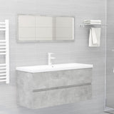 NNEVL Bathroom Furniture Set Concrete Grey Chipboard