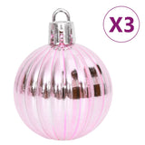 NNEVL 65 Piece Christmas Bauble Set Pink/Red/White