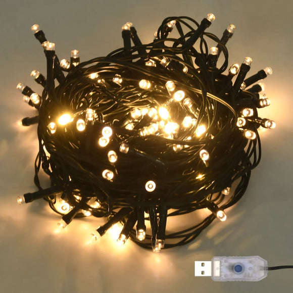NNEVL LED String with 150 LEDs Warm White 15 m PVC