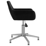 NNEVL Swivel Dining Chair Black Velvet