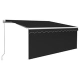 NNEVL Manual Retractable Awning with Blind 3.5x2.5m Anthracite