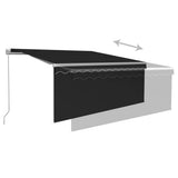 NNEVL Manual Retractable Awning with Blind 3.5x2.5m Anthracite
