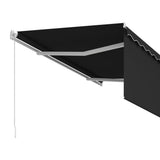 NNEVL Manual Retractable Awning with Blind 3.5x2.5m Anthracite