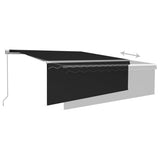 NNEVL Manual Retractable Awning with Blind 4x3m Anthracite