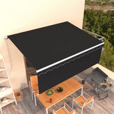 NNEVL Manual Retractable Awning with Blind 4.5x3m Anthracite