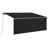NNEVL Manual Retractable Awning with Blind 3.5x2.5m Anthracite