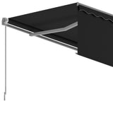 NNEVL Manual Retractable Awning with Blind 3.5x2.5m Anthracite