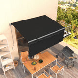 NNEVL Manual Retractable Awning with Blind 3.5x2.5m Anthracite